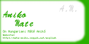 aniko mate business card