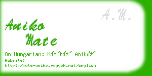 aniko mate business card